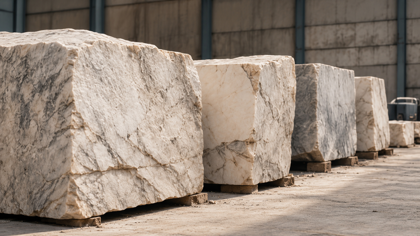 From glass to marble.
